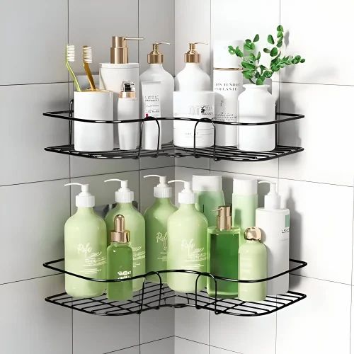 Self-Adhesive Bathroom Corner Rack – Bathroom Corner Shelf