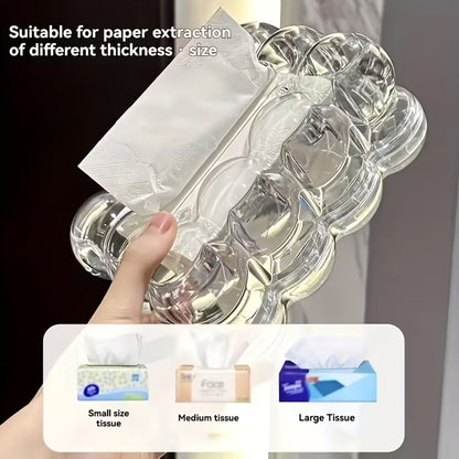 Luxe Transparent Marshmellow Tissue Holder ,Tissue Box, Abstract Design Tissue Holder, Desktop Tissue Organizer