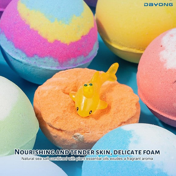 Bath Bombs for Kids with Surprise Toy Inside | Natural Organic Fizzy Bubble Bath Bomb | Colorful Bath Bomb Gift for Boys & Girls | Skin Friendly Bubble Bath Ball | Birthday Christmas Gift | Fun Bath Time Toy