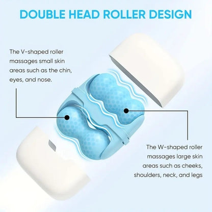 2 in 1 Facial Ice Roller for Face & Body Massager Double Head Facial