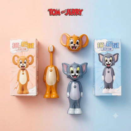 The cutest way to carry your brush,Tom And Jerry Expendable Toothbrush for kids