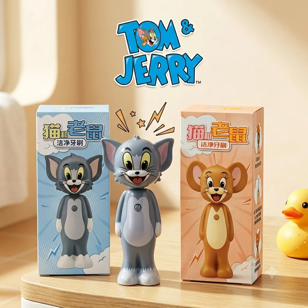 The cutest way to carry your brush,Tom And Jerry Expendable Toothbrush for kids