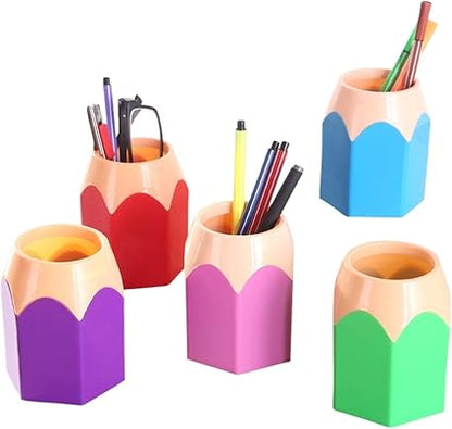 Pen Holder Pencil-Shaped Pen Holder Makeup Brush Storage Holder Desk Stationery Holder Suitable for Desk Finishing
