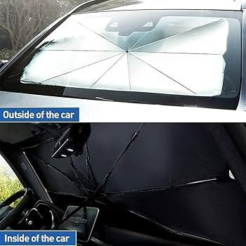 Foldable Car Windshield Sun Shade Umbrella – UV Protection & Heat Insulation Cover