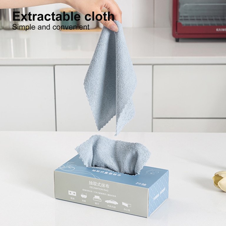 Reusable Microfiber Cleaning Cloths Box(20 Pieces)