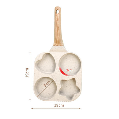 Divided Grill Frying Pan, Pancake Pan, Sectioned Pan, 4 Hole Omelette Pan,