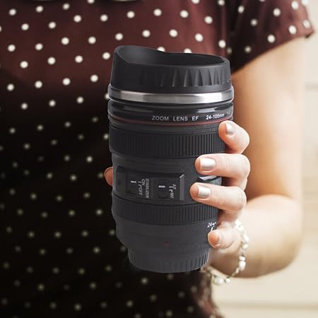 Premium Coffee Mug Tumbler Camera Lens Cup Thermal Thermos Water Bottle Stainless Steel With Cover Insulated Vacuum Flasks Travel Drinks