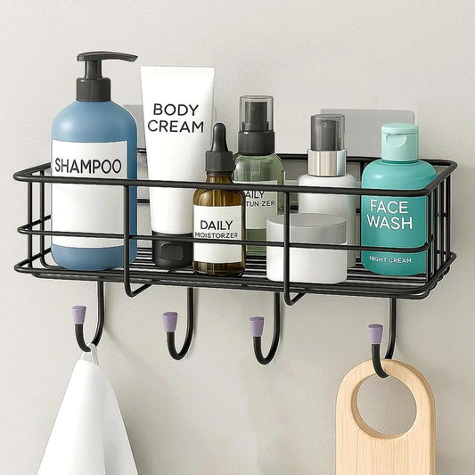 Rectangle Metal Stand with Hooks – Entryway Organizer