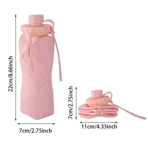 Silicone foldable bottle 600ml