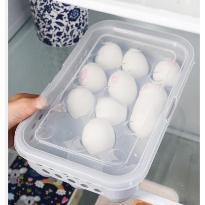 Imported Plastic Egg Storage Container – Clear Lid Egg Holder Organizer