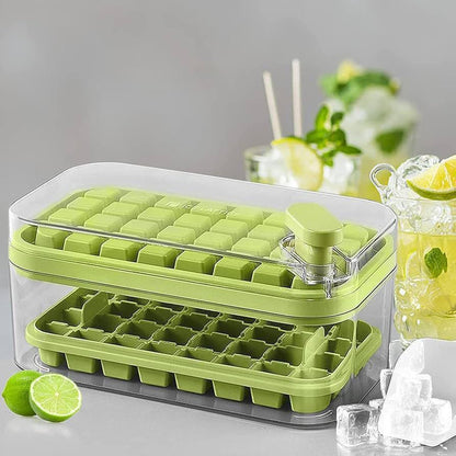 64 cubes double layer ice cube freezing and storage box