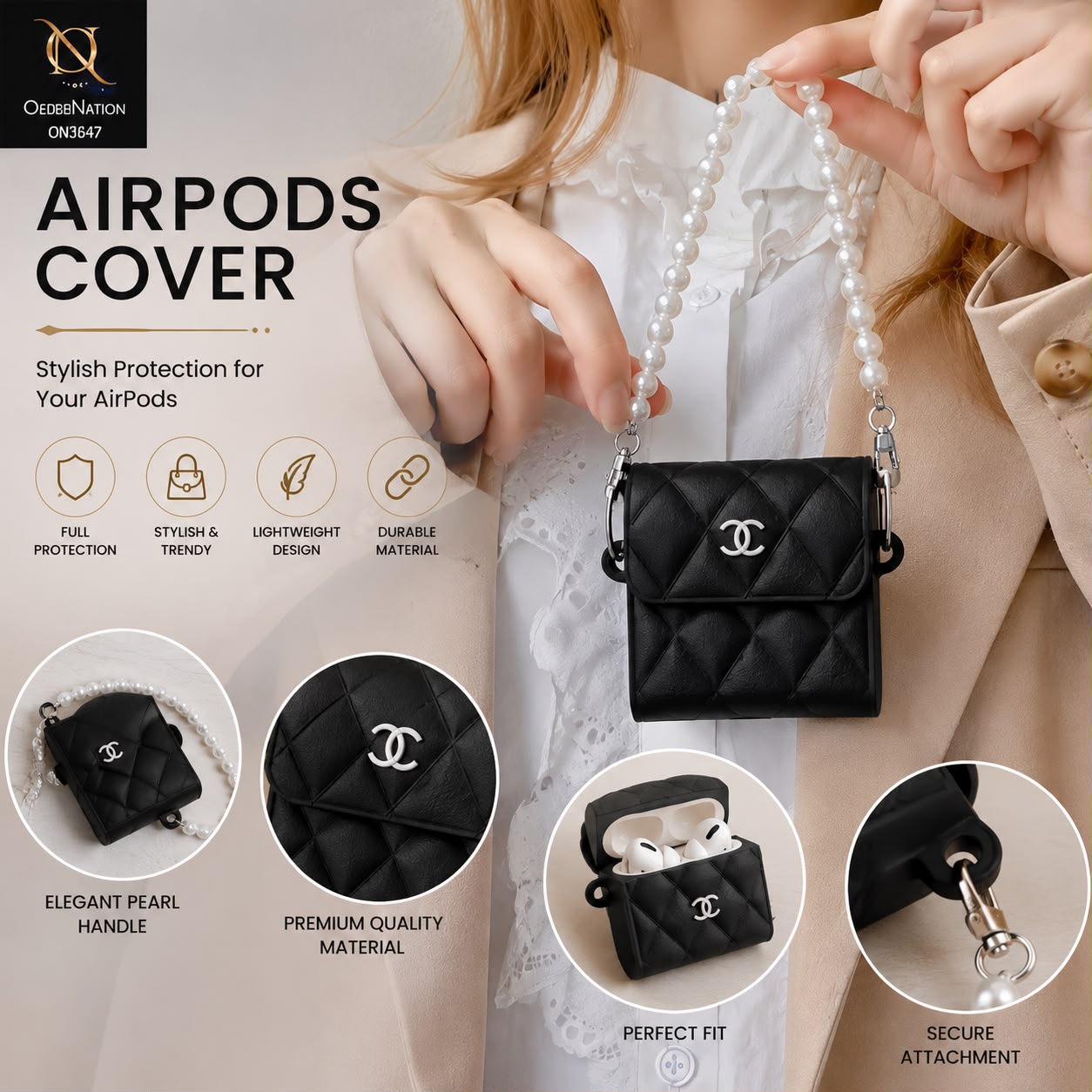 Chanel Black Handbag Silicon Cover