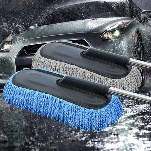 Car Wash Cleaning Brush Duster Dust Wax Mop Microfiber Telescoping Dusting Tool