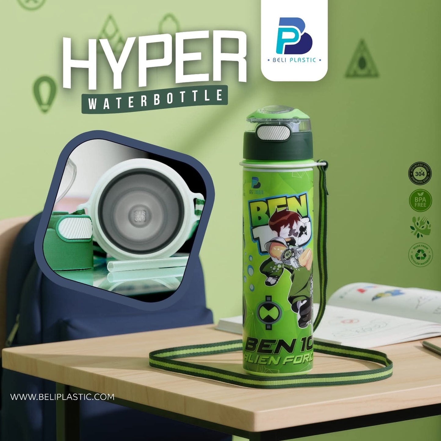 Hyper Kids Stainless Steel Insulated Water Bottle (650ML)