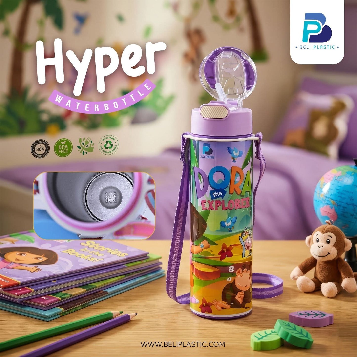 Hyper Kids Stainless Steel Insulated Water Bottle (650ML)