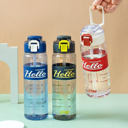 Hello 720ml Premium Silicone Grip Water Bottle
