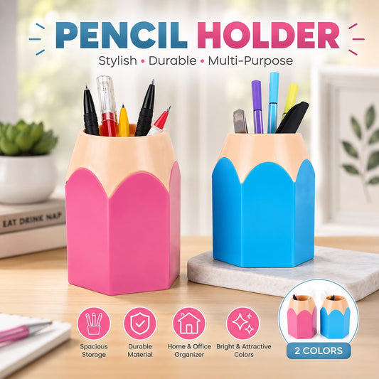 Pen Holder Pencil-Shaped Pen Holder Makeup Brush Storage Holder Desk Stationery Holder Suitable for Desk Finishing