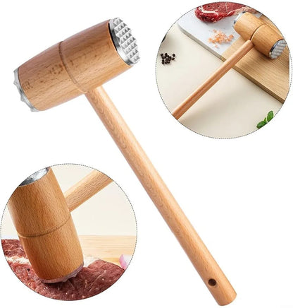 Kitchen Household Solid Wood Patting Steak Tender Meat Broken Tendons Pounding Meat Hammer