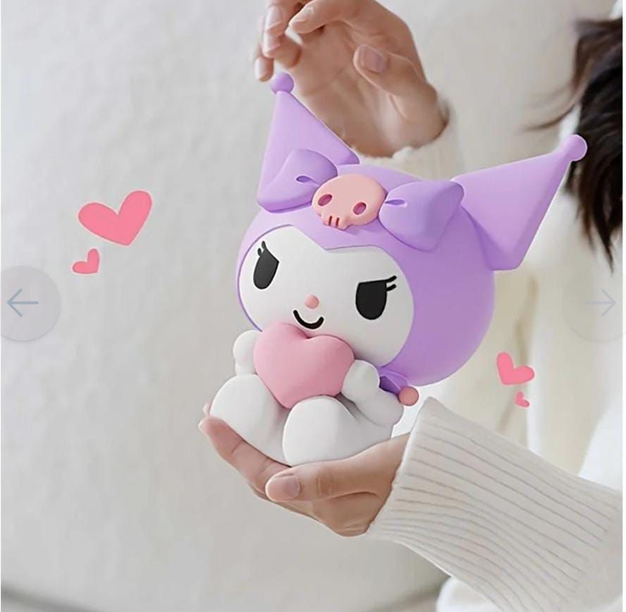 Cute Kuromi Squishy Silicone LED Night Light | USB Rechargeable Touch Control Lamp