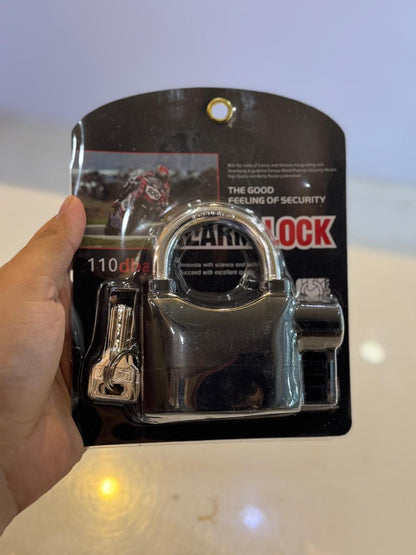 Rechargeable Alarm Padlock Anti-Theft Siren Security Lock for Outdoor Gates Storage Units Shops & Vehicles