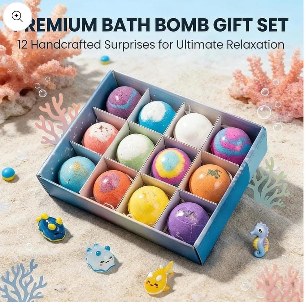 Bath Bombs for Kids with Surprise Toy Inside | Natural Organic Fizzy Bubble Bath Bomb | Colorful Bath Bomb Gift for Boys & Girls | Skin Friendly Bubble Bath Ball | Birthday Christmas Gift | Fun Bath Time Toy