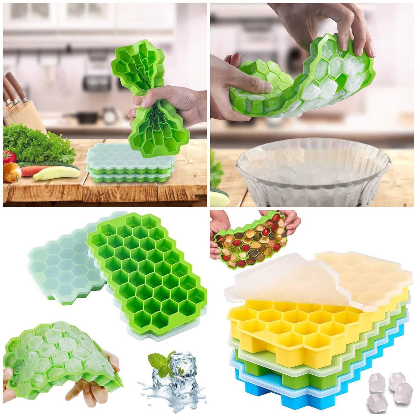 Honeycomb Ice Tray Mould 37 Cavity Tray Chocolate Ice Mould Kitchenware