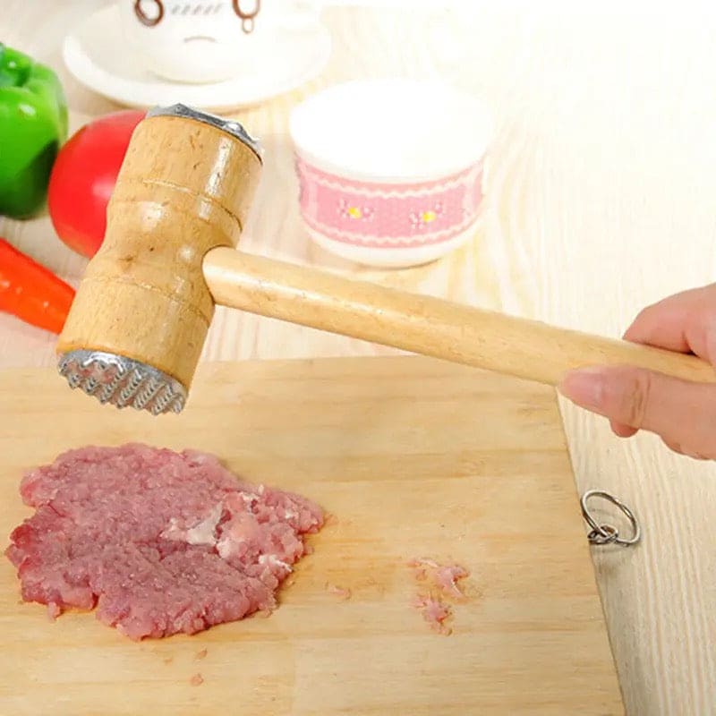 Kitchen Household Solid Wood Patting Steak Tender Meat Broken Tendons Pounding Meat Hammer