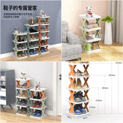 5 Layer X-Shoe Rack - Space-Saving Organizer for Any Room