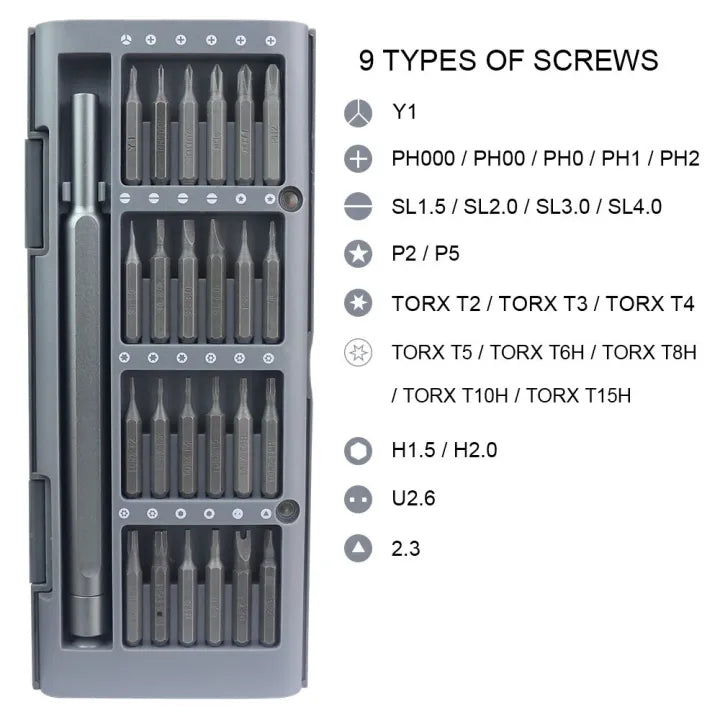 24-in-1 Precision Screwdriver Set – Portable Magnetic Repair Tool Kit for Mobile, Laptop & Electronics