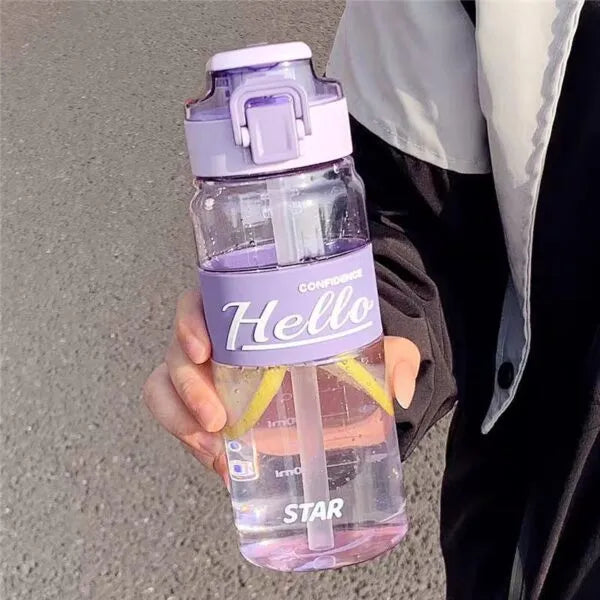 Hello 720ml Premium Silicone Grip Water Bottle