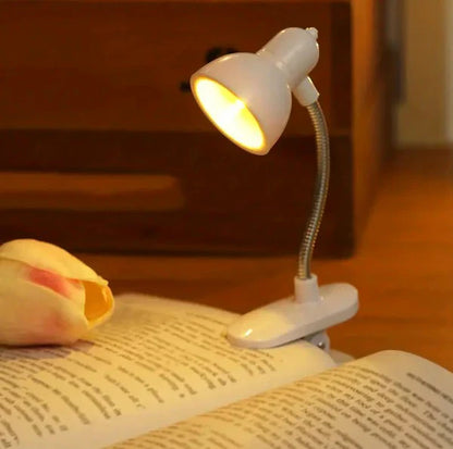 Mini Book Lamp, 360 Rotatable lamp With Clamp, Mini Clip On Study Desk Lamp, Flexible Bedside Table Lighting Lamp, Home Portable Book Clip Lamp