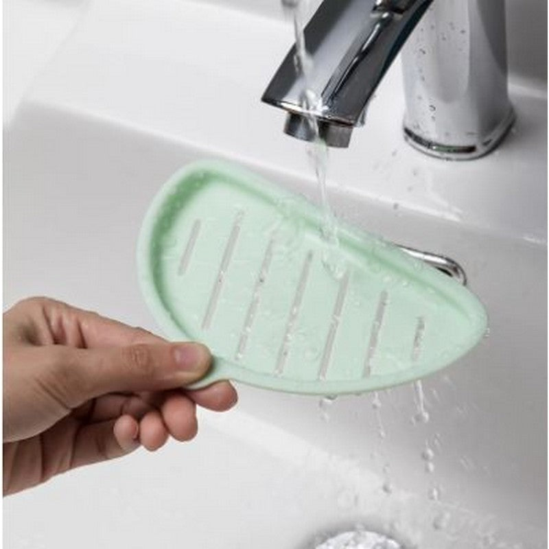 Bathroom Fish Shape Soap Holder Wall Mounted Plastic Double Layer .with wall mounted sticker