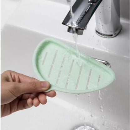 Bathroom Fish Shape Soap Holder Wall Mounted Plastic Double Layer .with wall mounted sticker