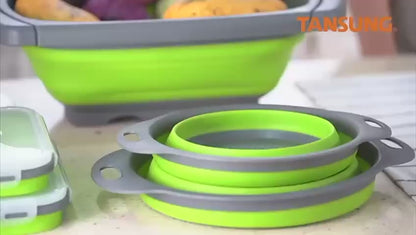 Foldable Drain Basket Plastic Fruit Basket Filter