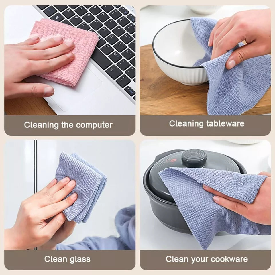 Reusable Microfiber Cleaning Cloths Box(20 Pieces)