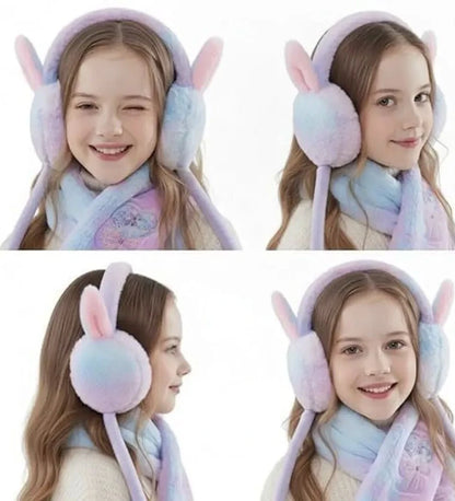 Kids Plush Bunny Earmuff – 1Pc | Cute Moving Ear Winter Earmuffs for Kids with Chu chu sound