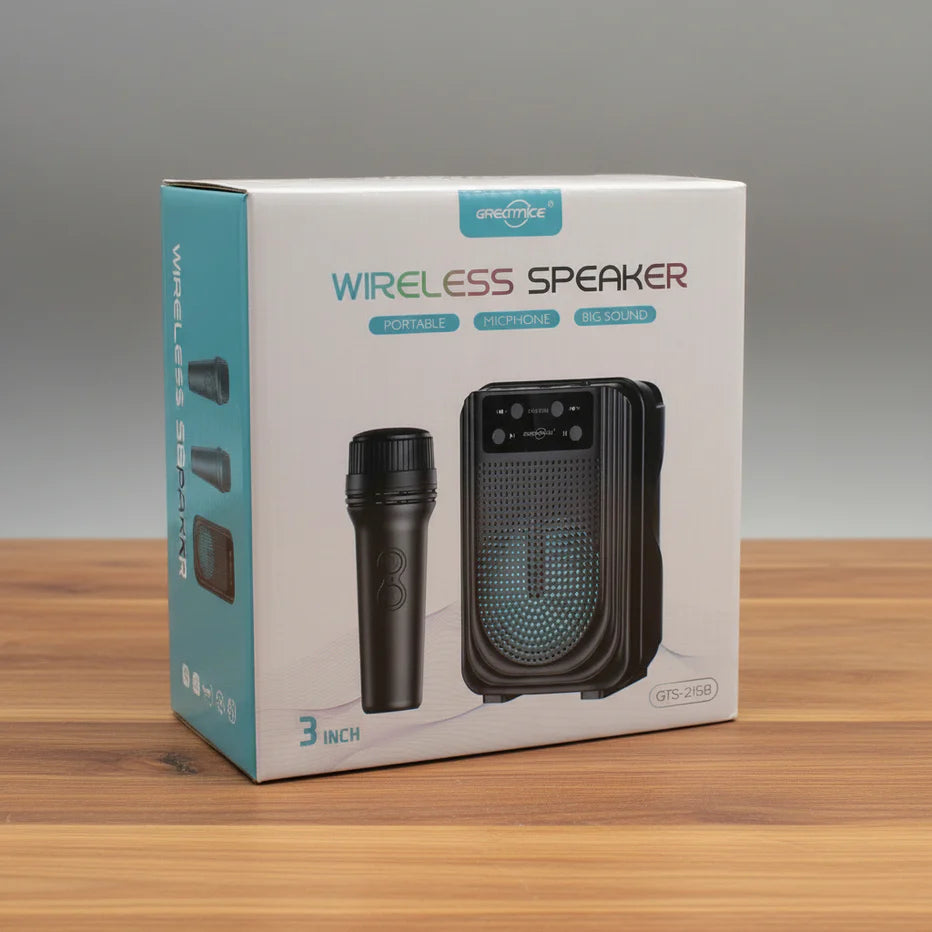 Portable Wireless Speaker with Microphone GTS-2158